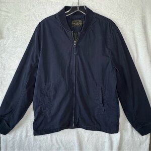 J. Crew Men's Bomber Jacket in Navy Blue Size Medium